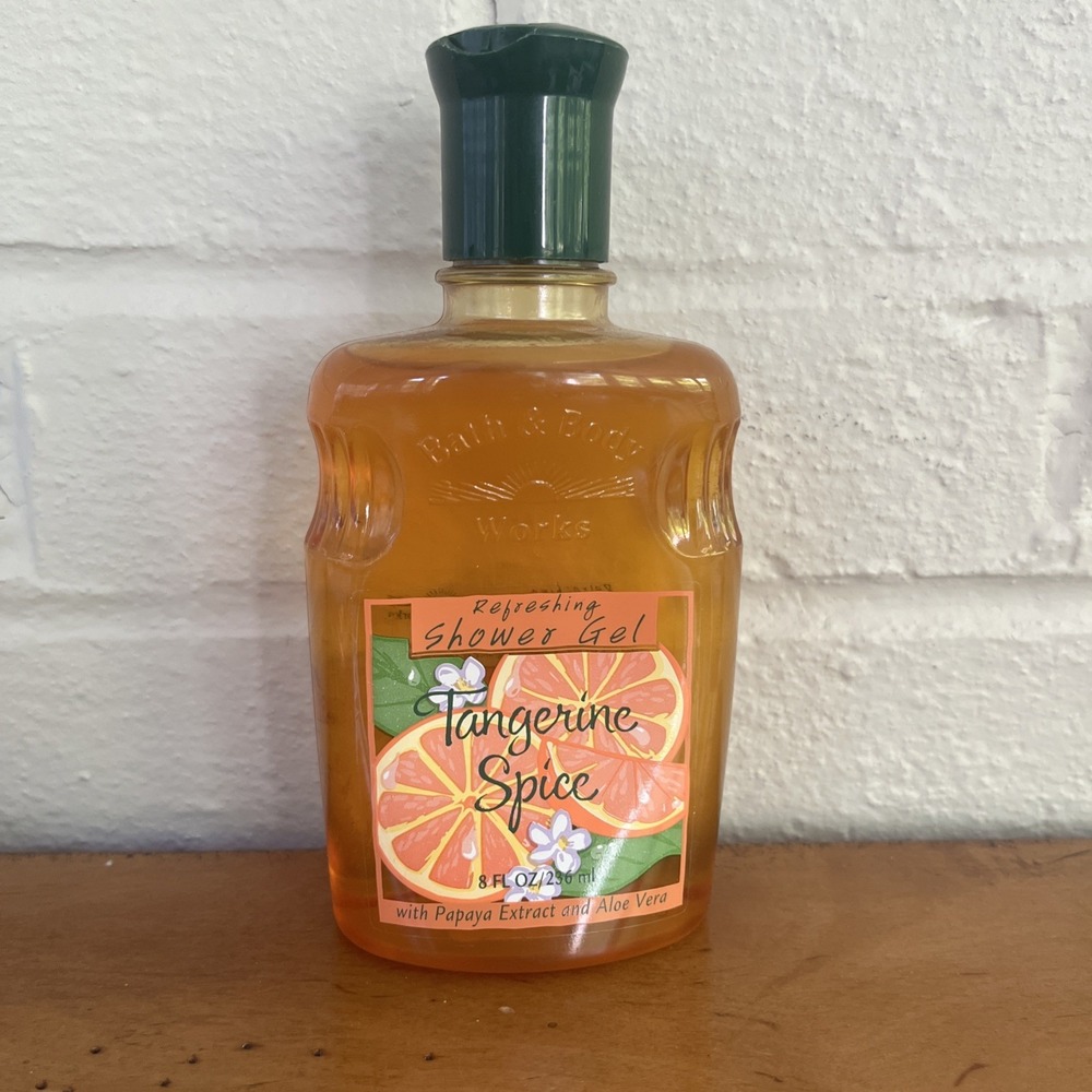 Vintage Bath & Body Works Tangerine Spice Shower Gel – 8 oz,‎ Discontinued Scent